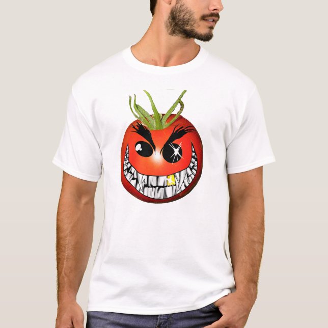 T-shirt Tomate de grimacerie rouge mauvaise (Devant)