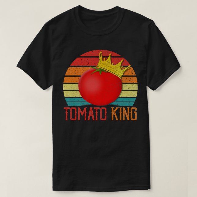 T-shirt Tomate King Funny Vegan Tomates Amour (Design devant)