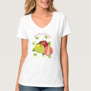 T-shirt Tomates Botanique Légumes Floral Fruit Garden