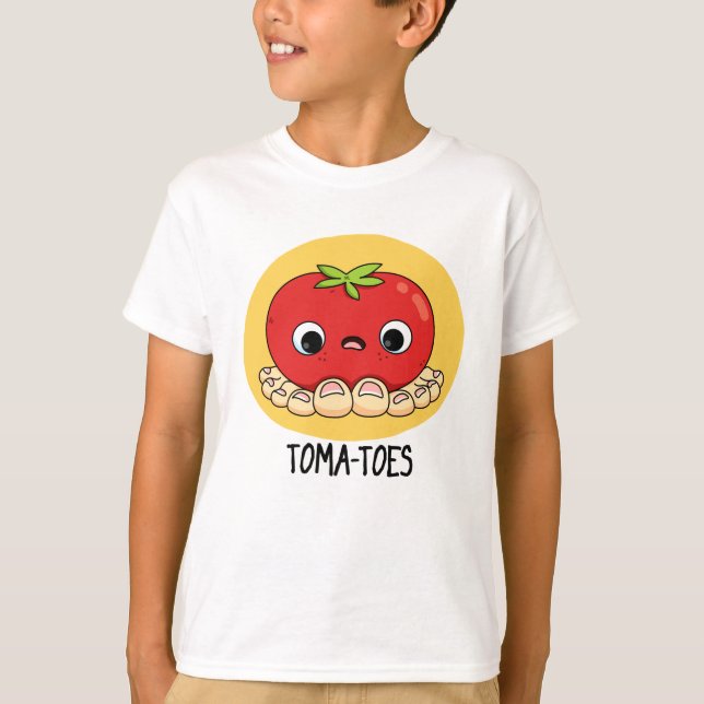 T-shirt Tomates Drôle Tomate Avec Jeu D'Orteils (Devant)