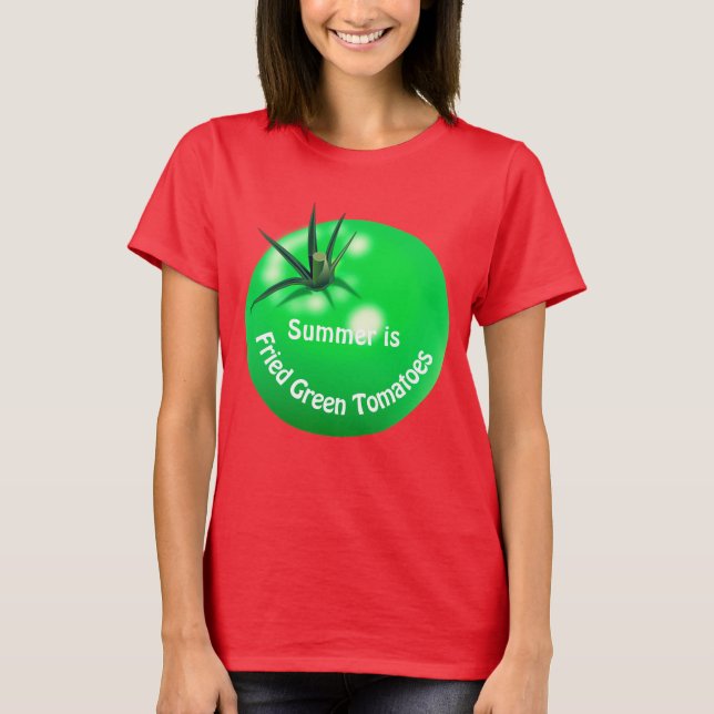 T-shirt Tomates frites tomates vertes mignonnes été (Devant)
