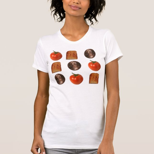 T-shirt Tomates, penny, pain grillé (Devant)