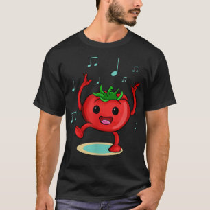 T-shirt Tomato Dance Musique Légumes Drôle Costume Tomate