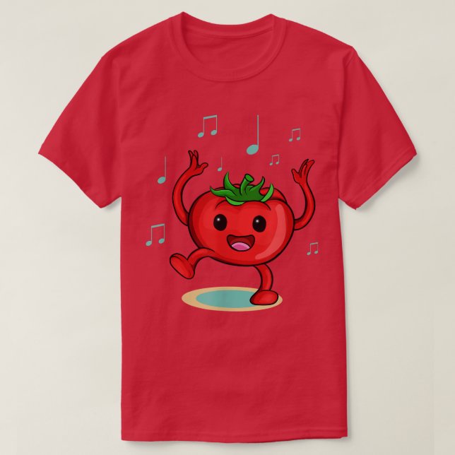 T-shirt Tomato Dance Musique Légumes Drôle Costume Tomate (Design devant)