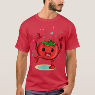 T-shirt Tomato Dance Musique Légumes Drôle Costume Tomate