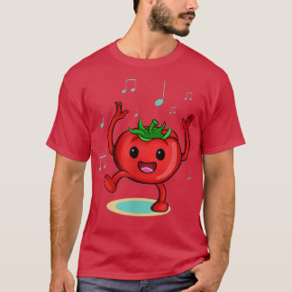 T-shirt Tomato Dance Musique Légumes Drôle Costume Tomate