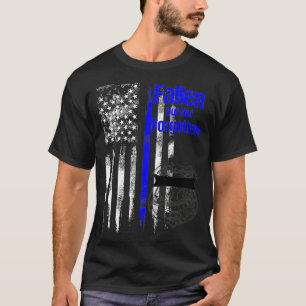 T-shirt Tombé Mais Pas Oublié Mince Policeman De Ligne Ble