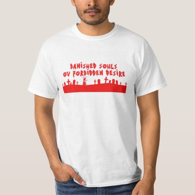 T-shirt Tombe rouge de BSOFD sur les âmes blanches (Devant)
