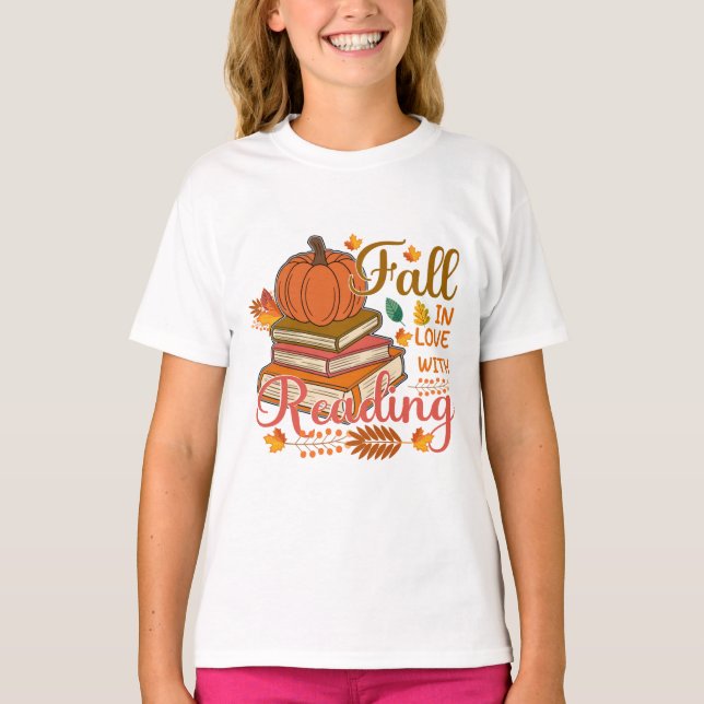 T-SHIRT TOMBER AMOUREUX DE LA LECTURE (Devant)