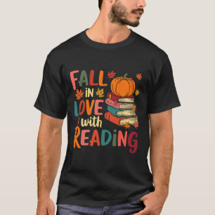 T-shirt Tomber Amoureux De La Lecture Automne Thanksgiving