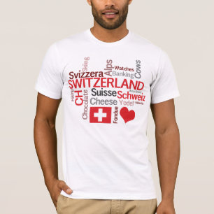 T-shirt Tomber amoureux de la Suisse ! Thème suisse