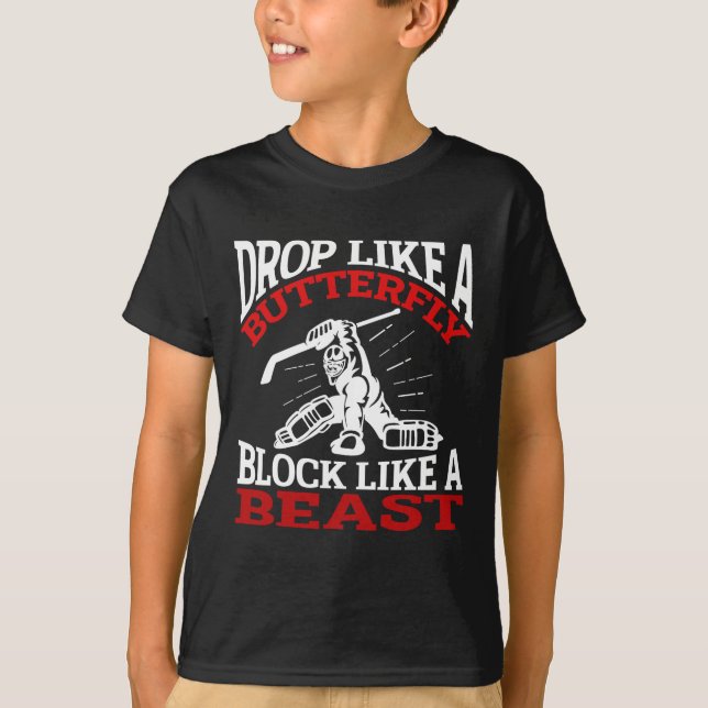 T-shirt Tomber comme un papillon Bloquer comme une bête Ho (Devant)