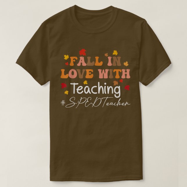 T-shirt Tomber dans l'amour avec l'enseignement SPED Ensei (Design devant)