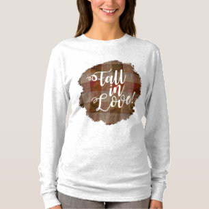 T-shirt Tomber dans l'amour Plaid Automne