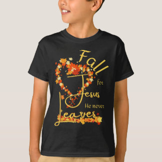 T-shirt Tombez amoureux de Jésus Il ne quitte jamais Béni
