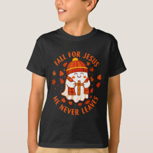 T-shirt Tombez amoureux de Jésus Il ne quitte jamais Chris
