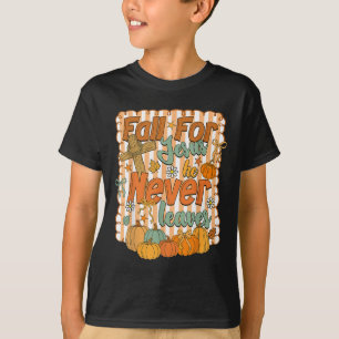 T-shirt Tombez amoureux de Jésus, il ne quitte jamais le n