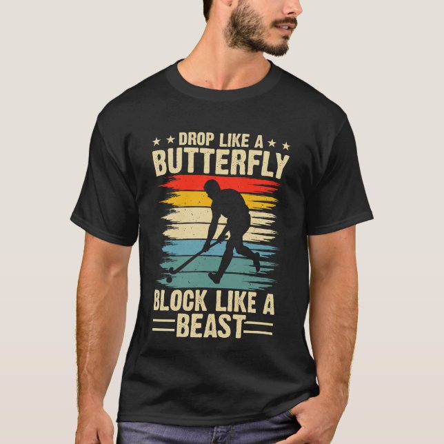 T-shirt Tombez comme un papillon Bloquez comme une bête de (Devant)