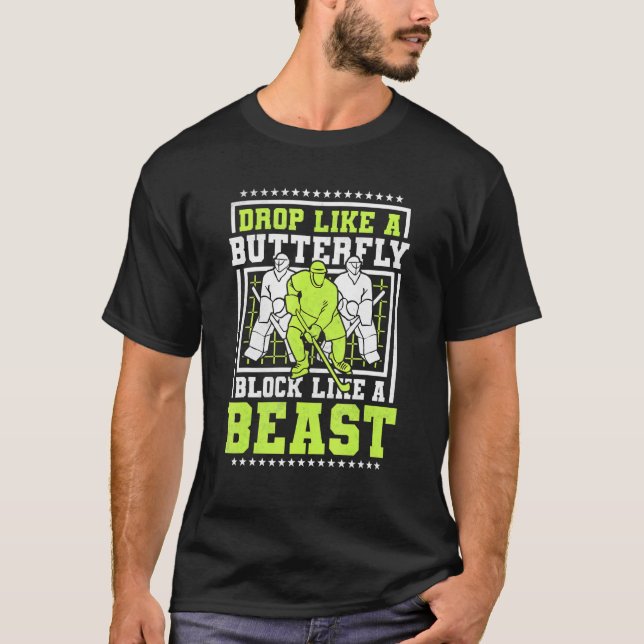 T-shirt Tombez comme un papillon Bloquez comme une bête de (Devant)