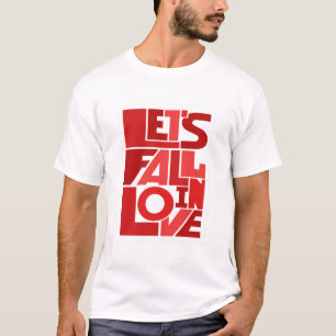 T-shirt "Tombons dans l’amour" - Citation romantique Graph