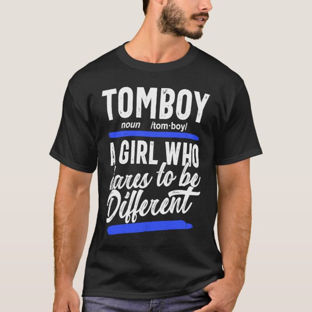 T-shirt Tomboy Girls Tomboy Tee Womens Tomboy Tomboy Tombo (Devant)