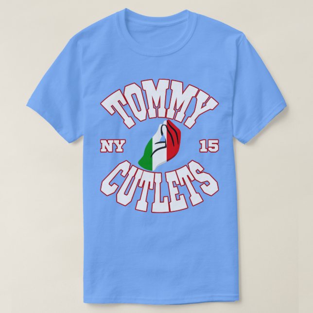 T-shirt Tommy Cutlets 15 Italien Main Drapeau Italien New  (Design devant)