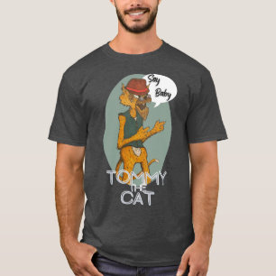 T-shirt Tommy le chat garçon drôle