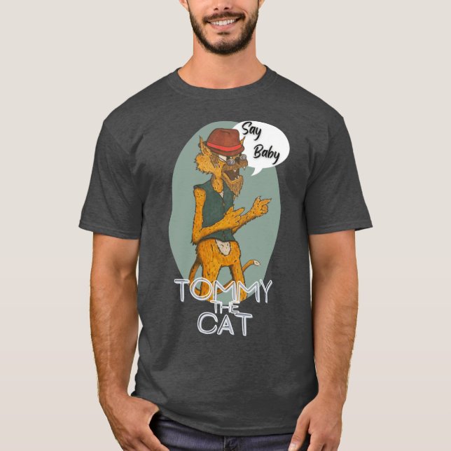 T-shirt Tommy le chat garçon drôle (Devant)