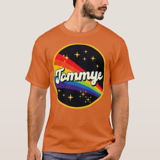 T-shirt Tommye Arc En Ciel Dans L'Espace Style Vintage
