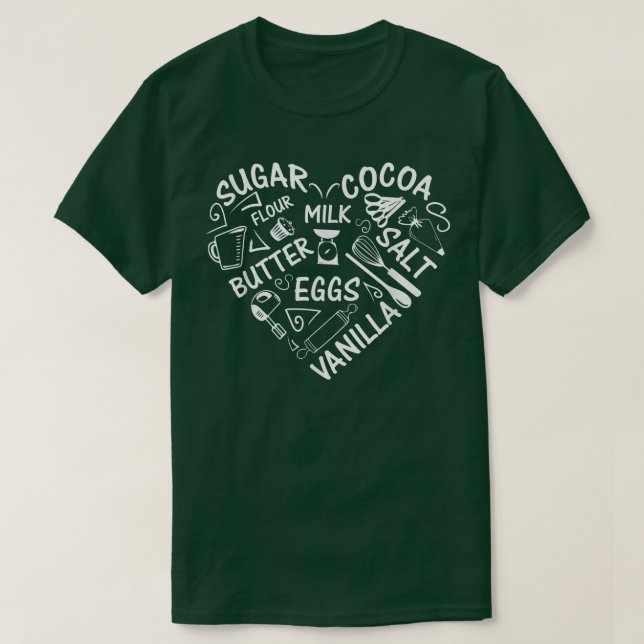 T-shirt Ton Coeur bat pour la cuisson (Design devant)