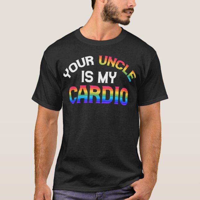 T-shirt Ton oncle est mon Cadio Drôle Couples LGBT Gay (Devant)