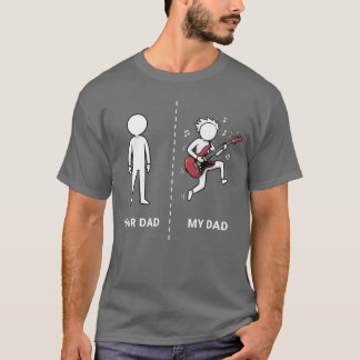 T-shirt Ton papa mon papa amateur de basse drôle musicien