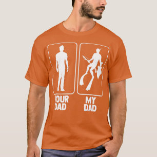 T-shirt Ton papa Mon papa Chauffeur Spearfisher Speardiver