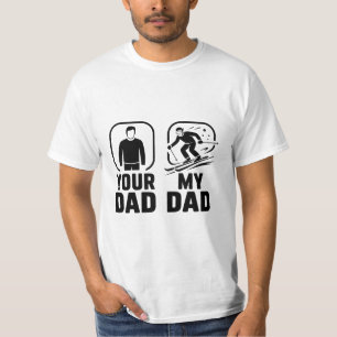 T-shirt Ton père contre mon père Drôle Ski Mème Design