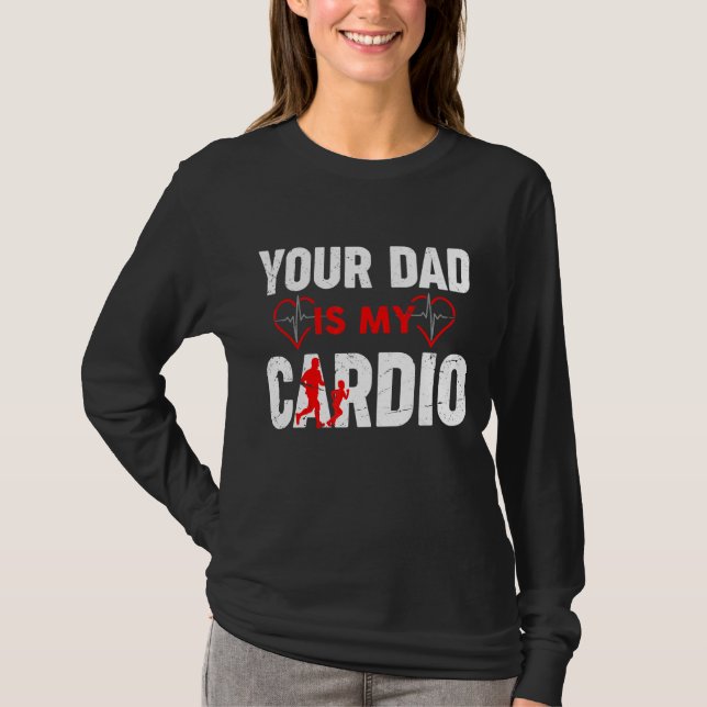 T-shirt Ton père est ma Fête des pères Cardio Papa & Son (Devant)