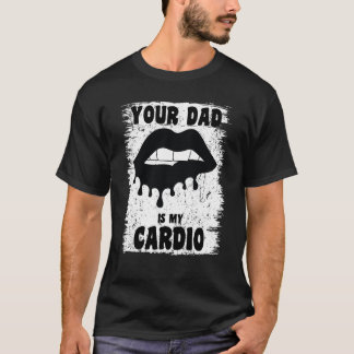 T-shirt Ton Père Est Mon Cardio Black Lips Entraînement Ho