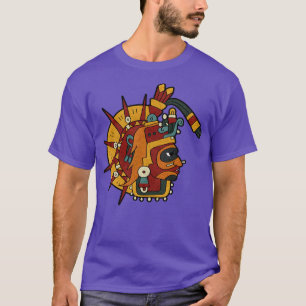 T-shirt Tonatiuh Aztec Dieu Soleil Dieu Maya Inca Toltec D