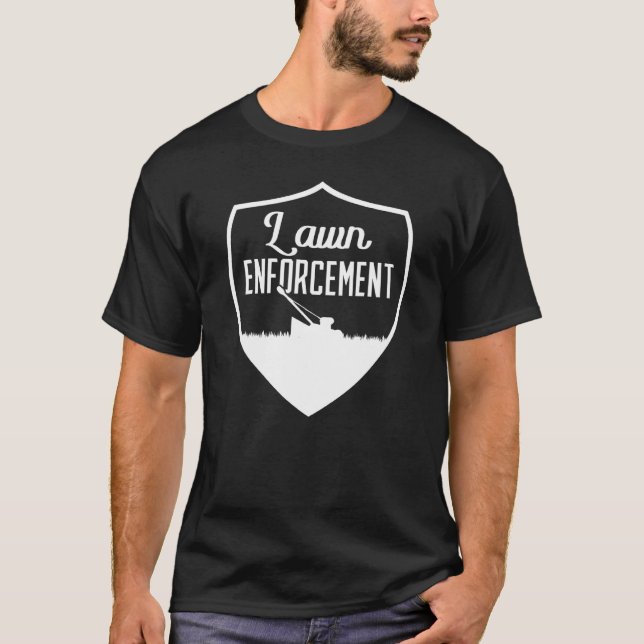 T-shirt Tondeuse à gazon pour l'application de la réglemen (Devant)