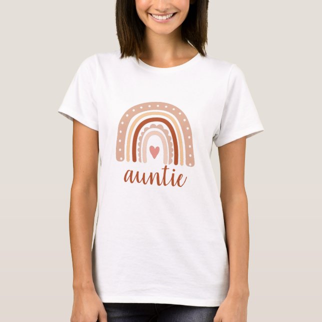 T-shirt Tone Terme moderne Boho Rainbow Auntie (Devant)