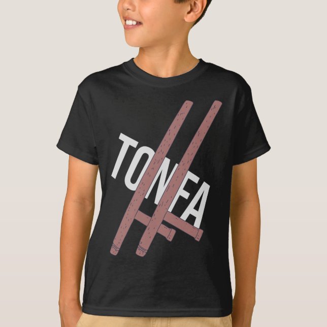 T-shirt Tonfa - Tong Fa Pair - Okinawan Fighting (Devant)