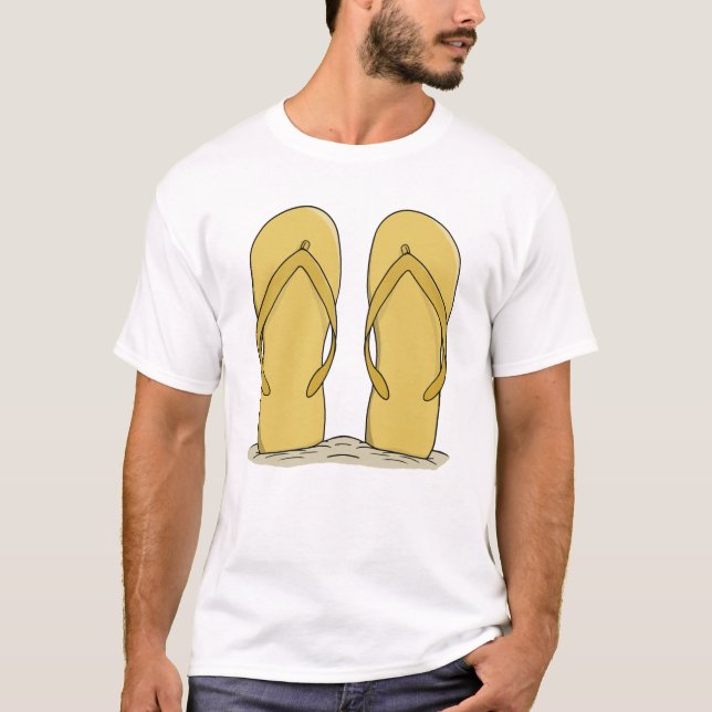 T-shirt Tongs de plage Sunny Beach (Devant)