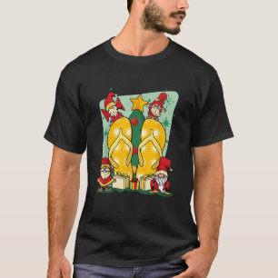 T-shirt Tongs d'été Gnomes Noël en juillet