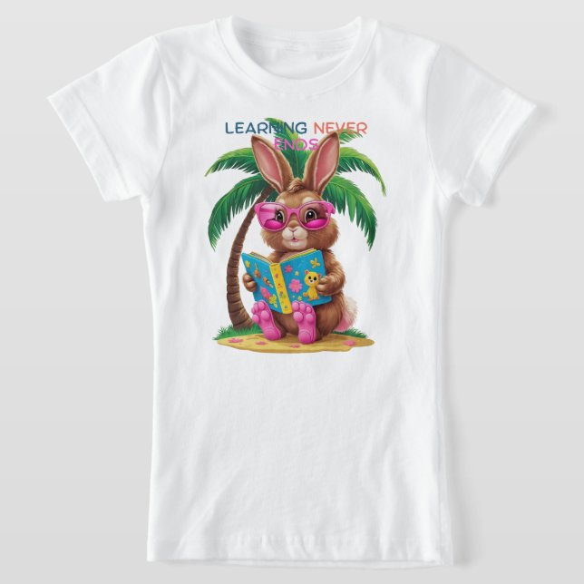 T-Shirt 🐰👓📖 Tongs & Fiction – Édition Lapin (Poser)