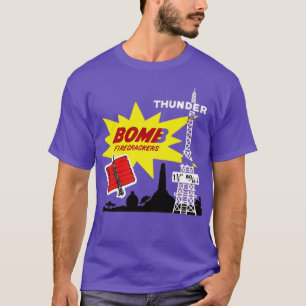 T-shirt Tonnerre Bombe Rétro feux d'artifice Vintage