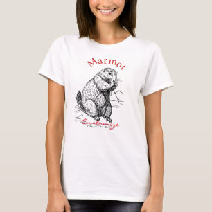 T-shirt Tonnerre_Cove d'animal de marmotte cuite