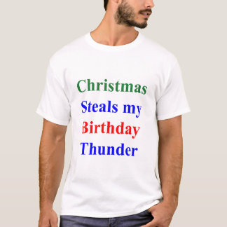 T-shirt Tonnerre d'anniversaire de Noël