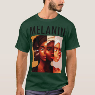 T-shirt Tons De Melanin Femmes Afrocentrique Black Pride