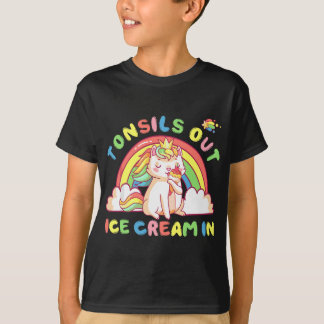 T-shirt Tonsil Sortie Crème De Glace Dans Tonsil Éliminati