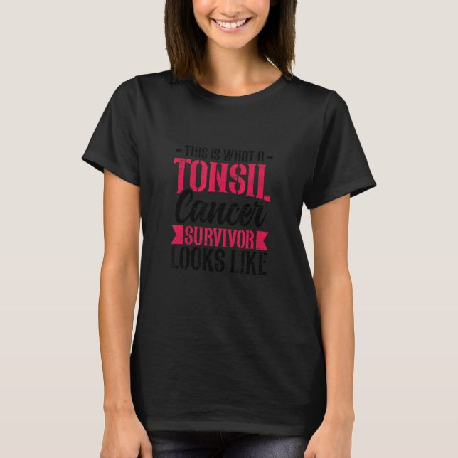 T-shirt Tonsil Survivant Tonsillectomy Tonsillitis (Devant)