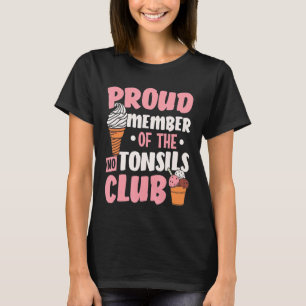 T-shirt Tonsillitis Fière Membre Pas Tonsils Club Tonsil R